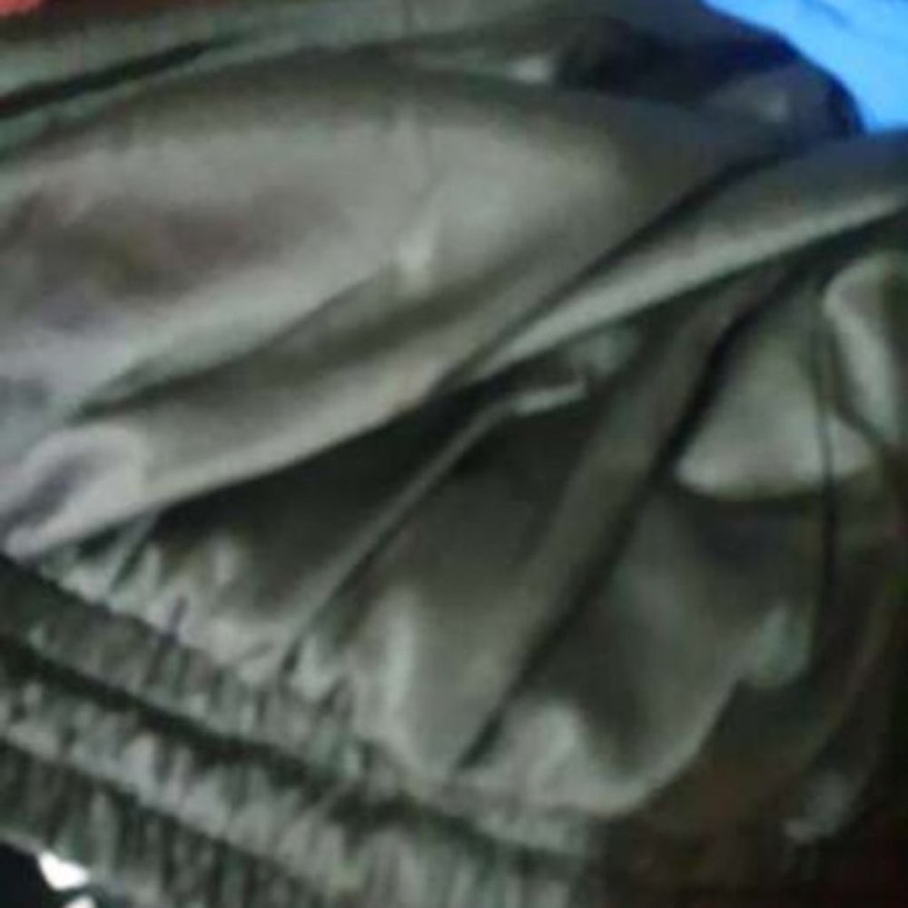 Satin Drawstring Waist Pants BLACK - Picture 5 of 5